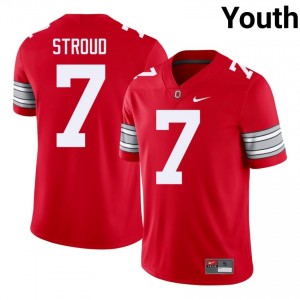 Scarlet #7 C.J. Stroud Youth Embroidery 2026 Jersey | OSU Buckeyes Elite Thread College Football Edition 62791105