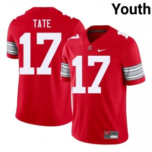Scarlet #17 Carnell Tate Youth Stitched 2026 Jersey | Ohio State Authentic NCAA Football Edition 50594769