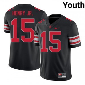 OSU Buckeyes Chris Henry Jr. #15 Black Youth Player 2026 Jersey | Genuine Embroidery Football Uniform 57671721