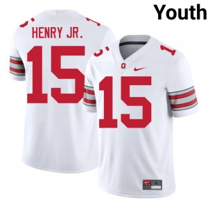 Chris Henry Jr. #15 White Youth Stitched Jersey | Pro-Grade Buckeyes 2026 NCAA Football Gear 14972725