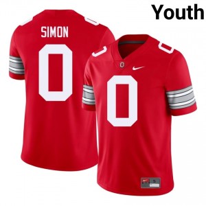 Scarlet #0 Cody Simon Youth Stitched 2026 Jersey | OSU Buckeyes Durable NCAA Football Edition 19144678