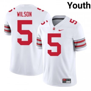 Garrett Wilson #5 White Youth Embroidery Jersey | Pro-Grade Ohio State 2026 Player Football Gear 84210441