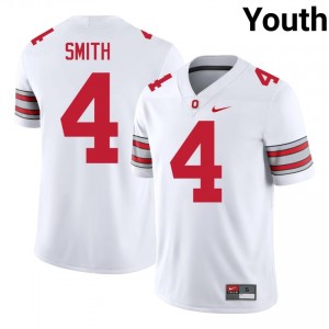 Jeremiah Smith #4 White Youth Embroidery Jersey | Iconic Ohio State 2026 College Football Gear 76201553