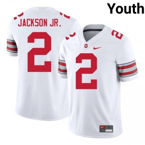 Kenyatta Jackson Jr. #2 White Youth Stitched Jersey | Authentic OSU Buckeyes 2026 High School Football Gear 25133370