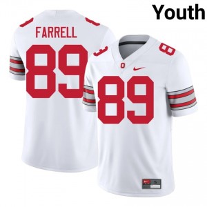 Luke Farrell #89 White Youth Embroidery Jersey | Authentic Ohio State 2026 College Football Gear 17831477
