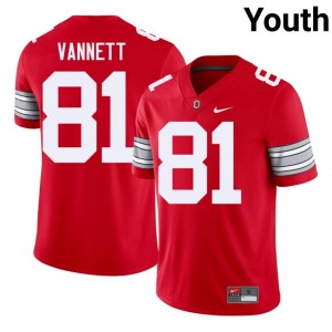 Scarlet #81 Nick Vannett Youth Embroidery 2026 Jersey | OSU Gameday Player Football Edition 25788659
