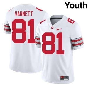 Nick Vannett #81 White Youth Stitched Jersey | Premium Buckeyes 2026 High School Football Gear 62539771