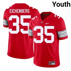 Scarlet #35 Tommy Eichenberg Youth Stitch 2026 Jersey | Ohio State Moisture Wicking University Football Edition 64321147
