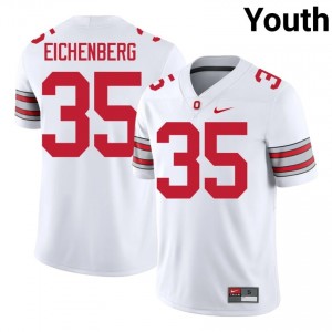 Tommy Eichenberg #35 White Youth Embroidery Jersey | Durable OSU 2026 College Football Gear 61329265