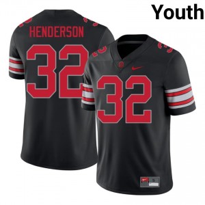 Ohio State TreVeyon Henderson #32 Black Youth NCAA 2026 Jersey | Moisture Wicking Stitched Football Uniform 84046348